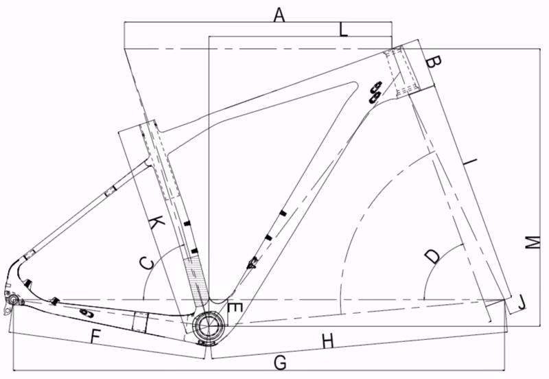 29er Carbon Mountain MTB Hardtail Frame- M17