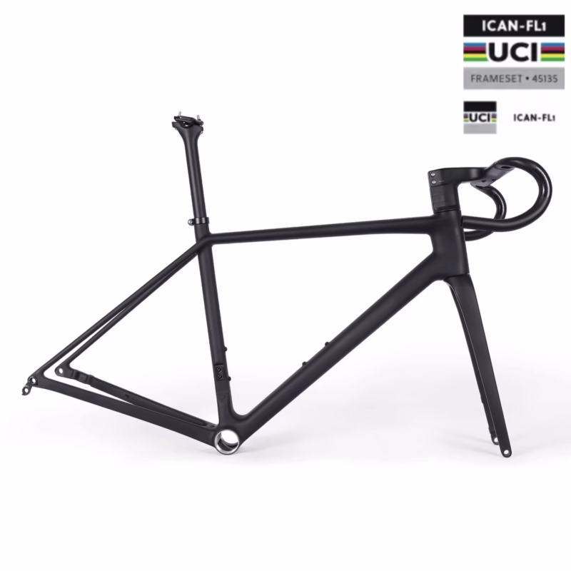 T1000 Carbon road disc brake frame FL1 795g