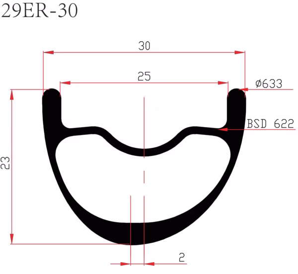 ICAN-XC2930-Ruota per bicicletta in carbonio