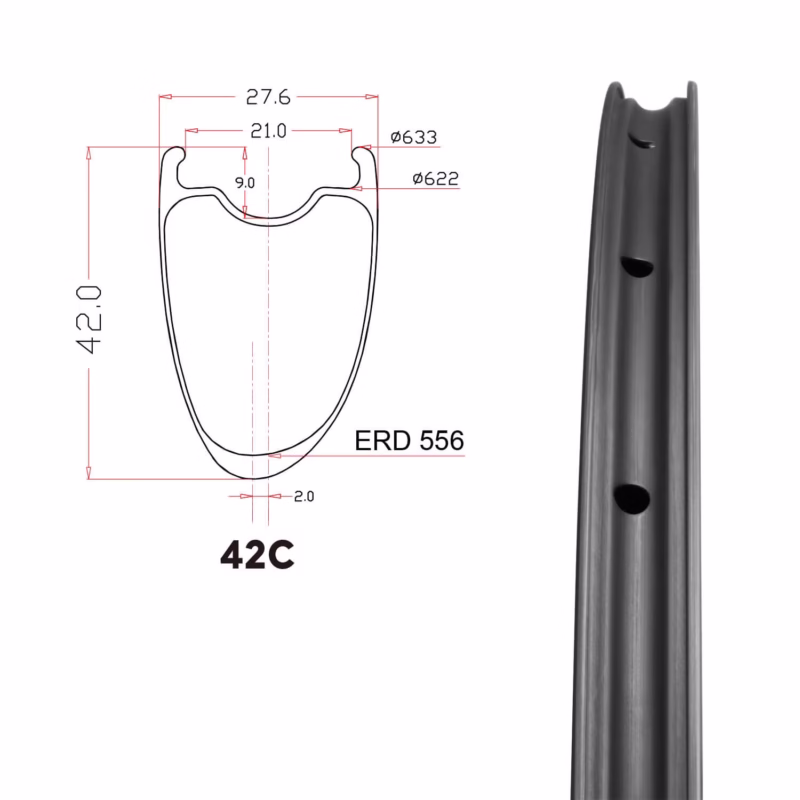Carbon GravelRoad schijfremset 42C